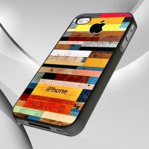 Iphone Cover, Colorful Wood For Iphone 4/4s,iphone..