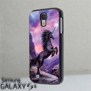 Black Unicorn Case Cover For Samsung Galaxy S4..
