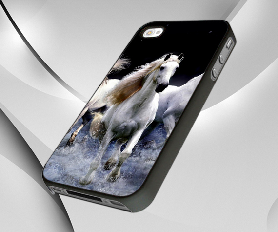 White Horse 4 Case Cover For Iphone 4/4s, Iphone 5, Sa,msung Galaxy S3, Samsung Galaxy S4
