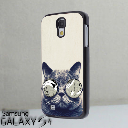 Cat Glasses Case Cover For Samsung Galaxy S4 Case
